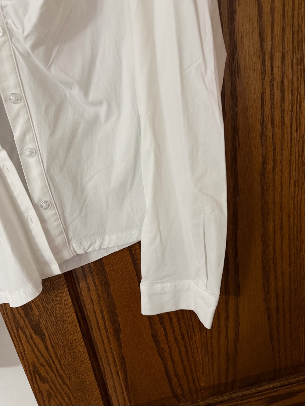 White Ruched button up - Picture 3 of 4